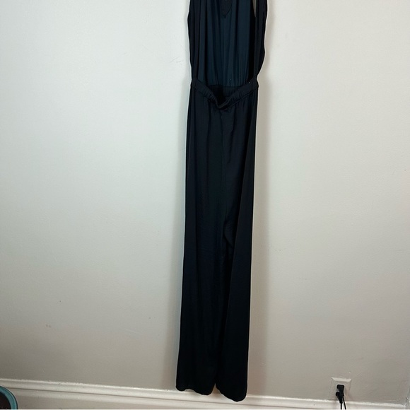 Kendall & Kylie | Black Satin Halter Neck Jumpsuit Size Small - Picture 6 of 6
